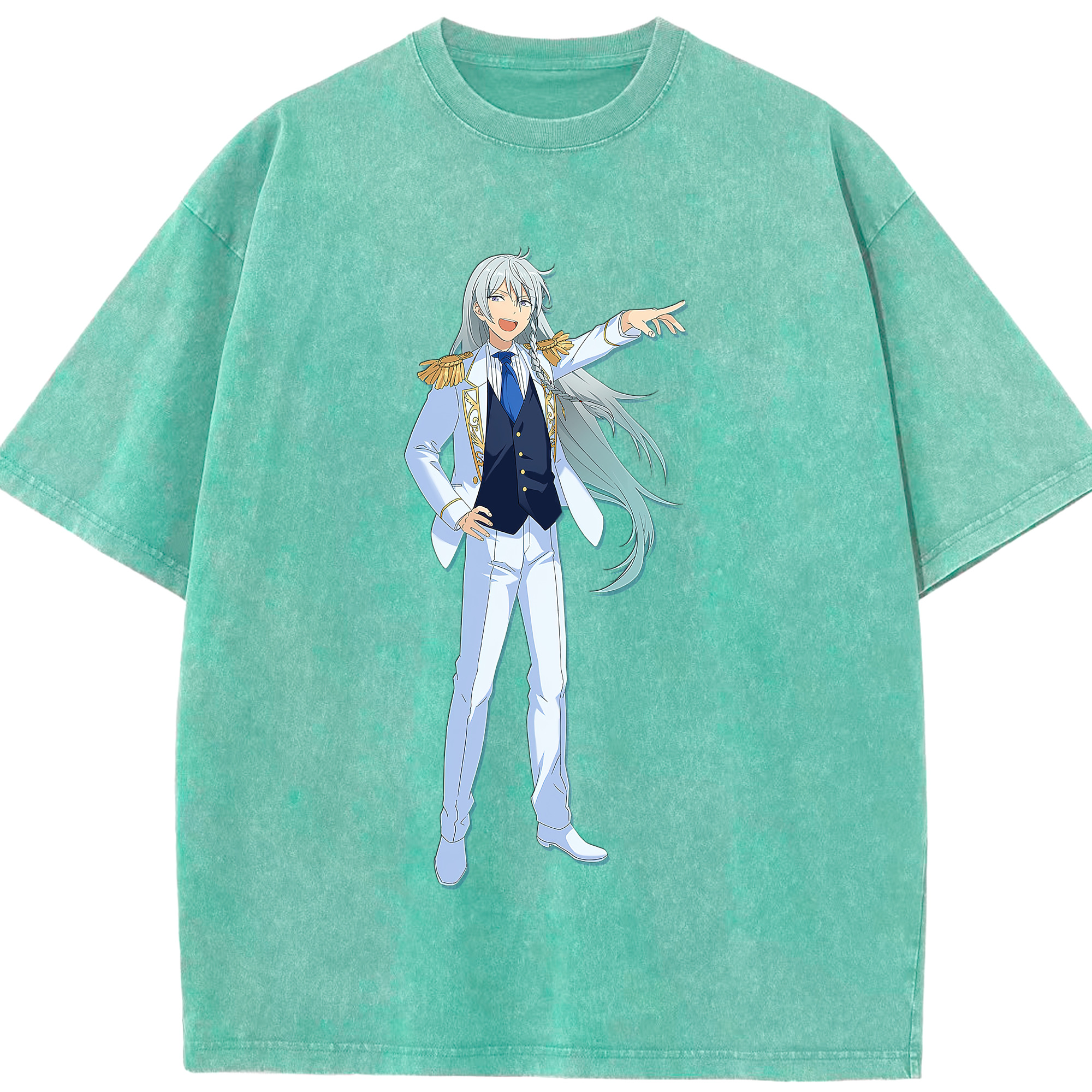 （画像用） あんさんぶるスターズ! Ensemble Stars 綿100% ヴィンテージ風 半袖Tシャツ（フロントプリント）